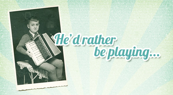 He'd rather be playing...